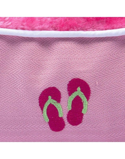 Pink - Halo Flip Flops Rectangular Dog Bed - M