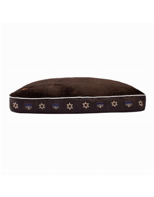 Charcoal - Halo Hanukkah Rectangular Dog Bed - M