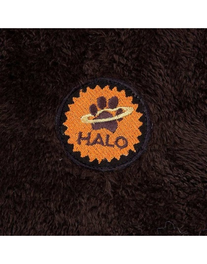 Charcoal - Halo Hanukkah Round Dog Bed - L