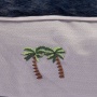 Cashmere Blue - Halo Palm Trees Rectangular Dog Bed - S