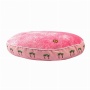 Pink - Halo Palm Trees Round Dog Bed - M