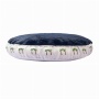 Cashmere Blue - Halo Palm Trees Round Dog Bed - L