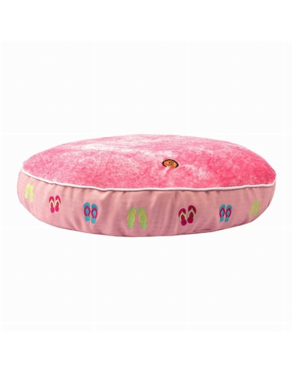 Pink - Halo Round Flip Flop Dog Bed - L