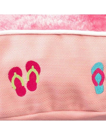 Pink - Halo Round Flip Flop Dog Bed - L