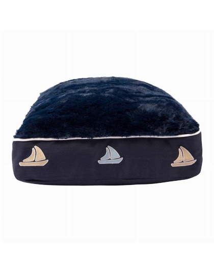 EC Navy - Halo Sailboat Rectangular Dog Bed - S