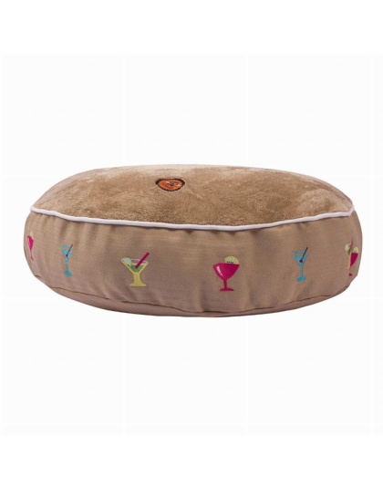 Safari - Halo Round Martinis Dog Bed - L