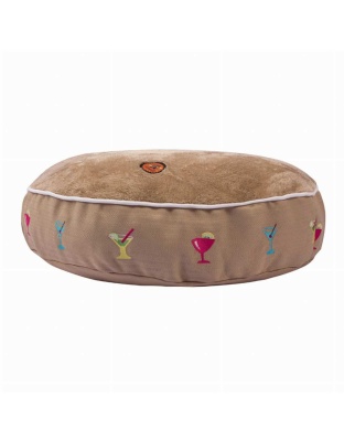 Safari - Halo Round Martinis Dog Bed - M