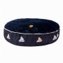 EC Navy - Halo Sailboat Round Dog Bed - S