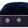 EC Navy - Halo Snowflakes Rectangular Dog Bed - M