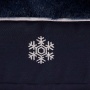 EC Navy - Halo Snowflakes Rectangular Dog Bed - M