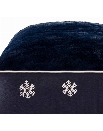 EC Navy - Halo Snowflakes Rectangular Dog Bed - S