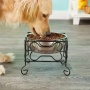 YML Wrought Iron Stand with Single Stainless Steel Feeder Bowl - Small
