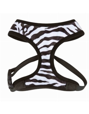 Zebra - CC Plush Print Harness M Zebra - Medium