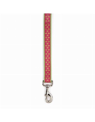 Pink - CC Polka Dot Lead 4Ftx5/8In Pnk - 4ftx5/8in