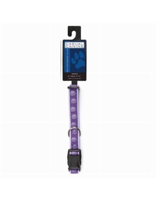 Purple - CC TwoTone Pawprint Collar 14-20In Pur - 14-20in