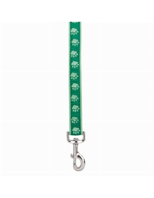 Green - CC TwoTone Pawprint Lead 6Ftx1In Grn - 6ftx1in