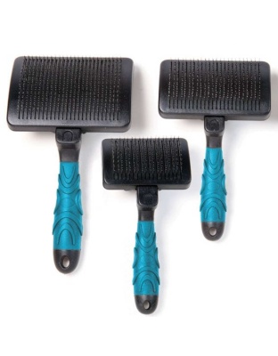 Blue - MGT Self-cleaning slicker brush S Blu - Small