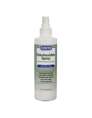 Davis Chlorhexadine Spray 4% 8oz - 8oz