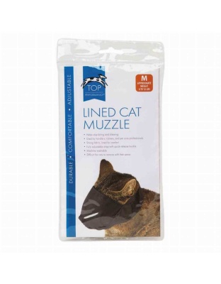 TP Lined Nylon Cat Muzzle M 6-12lb - M 6-12lb