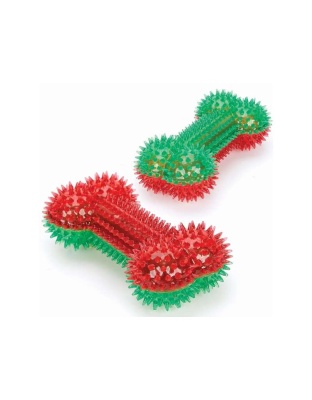 ZA Holiday Squeaky Spike Bone 6.5 in