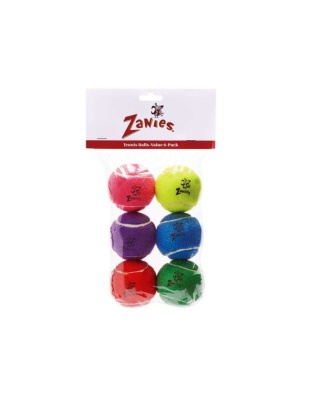 ZA Tennis Balls 2.5In 6Pk Asst