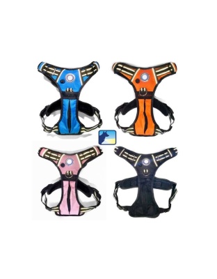 Blue - Headlight Harness, Dog Harness with Built In LED Light - Small