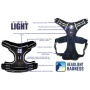 Blue - Headlight Harness, Dog Harness with Built In LED Light - Small