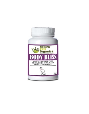 Body Bliss - Omega 3 & 6 Super Food + Heart, Brain Joint, Blood & Coat Support* - Cat / 90 caps/ 250 mg/ Size 3