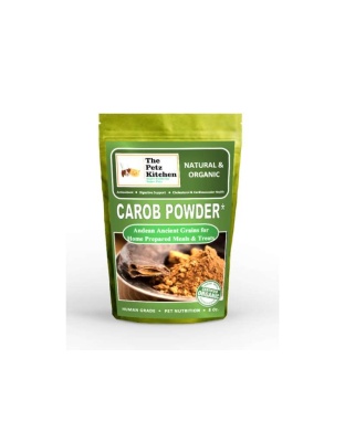 Carob Antioxidant Digestive & Cardiovascular Support* The Petz Kitchen - Organic Raw & Human Grade Ingredients For Home Prepared Meals & Treats - 8 Oz