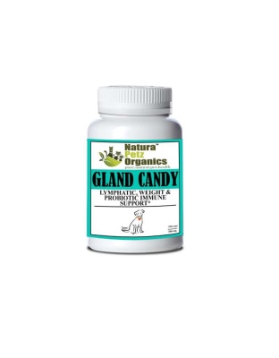 Gland Candy Omega 3 & 6 Lymphatic, Weight & Probiotic Immune Support * - DOG/ 250 caps / 500 mg.