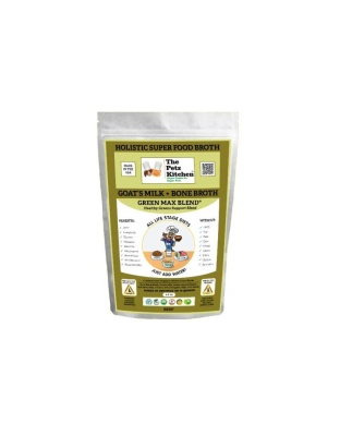 Goats Milk + Bone Broth Green Max Blend* Omega 3 & 6 Vitamin & Mineral Support* The Petz Kitchen Dog & Cat