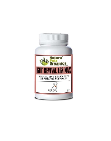Gut Revival Lgs Max Capsules - Adjunctive Leaky Gut Syndrome Support* For Dogs And Cats - Dog 150 Caps / 500 mg.