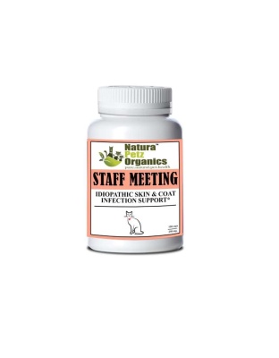 Staff Meeting* Idiopathic Skin & Coat Infection* Support For Dogs And Cats* - CAT 90 Caps - 250 mg. Size 3