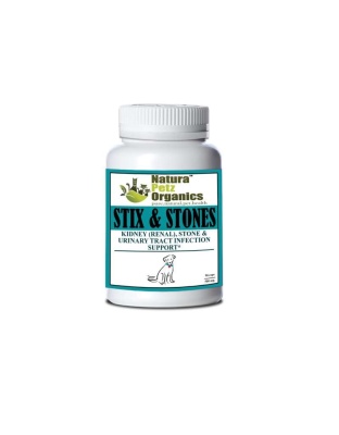 Stix And Stones Capsules* Kidney, Urinary Tract Infection & Stone Support* - DOG/ 90 caps / 500 mg / Size 1 Cap