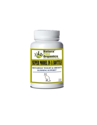Super Model In A Bottle - Metabolic Weight & Obesity Slimming Support* Adult & Senior Pets* - CAT  / 90 caps / 250 mg  Turkey Flavor
