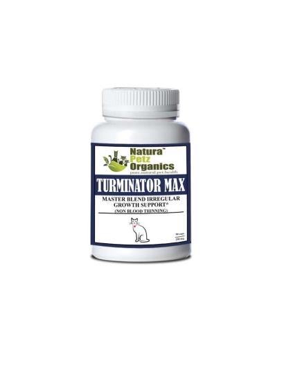 Turminator Max* Master Blend Irregular Growth Support (Non Blood Thinning) For Dogs & Cats* - CATS 90 caps - 250 mg. Siz 3 Cap /