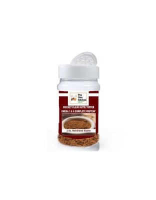 Cricket Flour Omega 3 & 6 Complete Protein* Eco-Conscious Usda Organic Cricket Flour* The Petz Kitchen - Organic & Human Grade Ingredients For Home Prepared Meals & Treats - 2 Oz /SHAKER