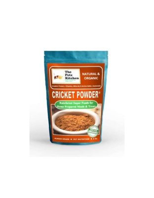 Cricket Flour Omega 3 & 6 Complete Protein* Eco-Conscious Usda Organic Cricket Flour* The Petz Kitchen - Organic & Human Grade Ingredients For Home Prepared Meals & Treats - 8 Oz./ Bag