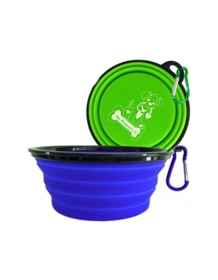 Collapsible Silicone Travel Bowls - XL 34oz (for Larger Pets)