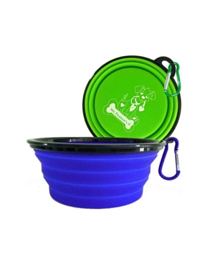 Collapsible Silicone Travel Bowls - XL 34oz (for Larger Pets)