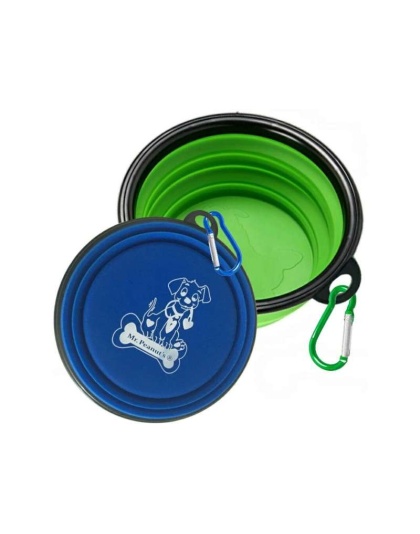 Collapsible Silicone Travel Bowls - XL 34oz (for Larger Pets)
