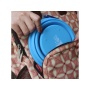 Mr. Peanut's Collapsible Silicone Camping Bowl with Lid & Foldable Fork - 30oz