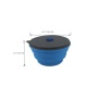 Mr. Peanut's Collapsible Silicone Camping Bowl with Lid & Foldable Fork - 30oz