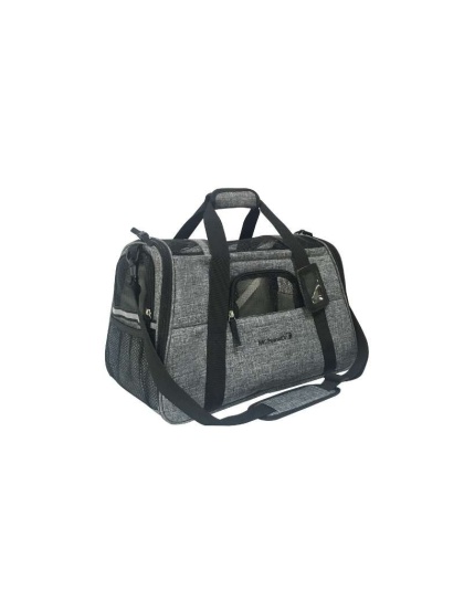 Platinum Gray - Mr. Peanut's Copper Series Airline Capable Pet Carrier, Tall Profile Soft Sided Luxury Travel Tote - 19 in L x 10.5 in W x 12 in H