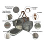 Platinum Gray - Mr. Peanut's Gold Series Big Apple Size Double Expandable Pet Carrier -