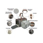 Platinum Gray - Mr. Peanut's Gold Series Big Apple Size Expandable Pet Carrier -