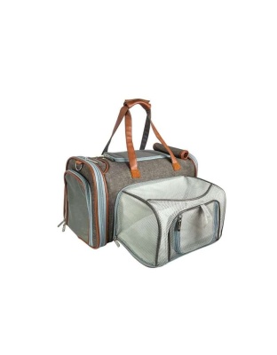 Charcoal Ash - Mr. Peanut's Gold Series Mini Size Expandable Pet Carrier - 16 in L x 10 in W x 10 in H