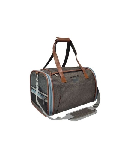 Charcoal Ash - Mr. Peanut's Gold Series Mini Size Expandable Pet Carrier - 16 in L x 10 in W x 10 in H