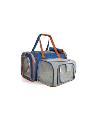 Deja Blue - Mr. Peanut's Gold Series Mini Size Expandable Pet Carrier - 16 in L x 10 in W x 10 in H