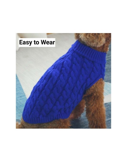 Regal Blue - Mr. Peanut's Knitted Acrylic Dog Sweaters - Small